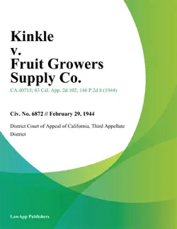 kinkle v. fruit growers supply co. book cover image