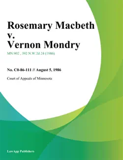 rosemary macbeth v. vernon mondry book cover image