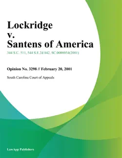 lockridge v. santens of america book cover image