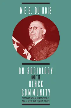 w. e. b. dubois on sociology and the black community imagen de la portada del libro