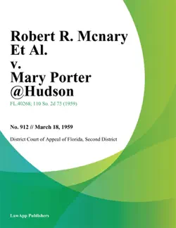 robert r. mcnary et al. v. mary porter @hudson book cover image