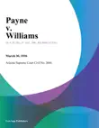 Payne v. Williams synopsis, comments