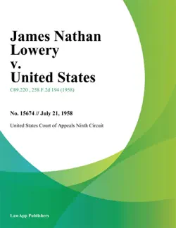 james nathan lowery v. united states book cover image