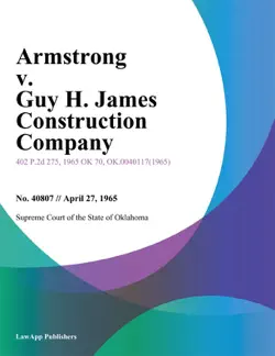armstrong v. guy h. james construction company book cover image