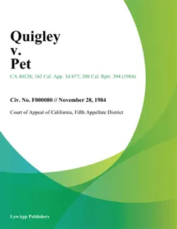 quigley v. pet book cover image