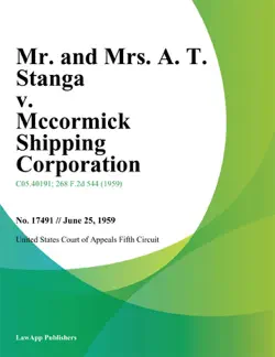 mr. and mrs. a. t. stanga v. mccormick shipping corporation book cover image
