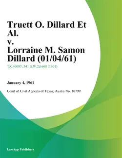 truett o. dillard et al. v. lorraine m. samon dillard imagen de la portada del libro