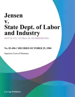 jensen v. state dept. of labor and industry book cover image