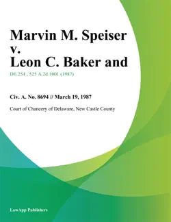 marvin m. speiser v. leon c. baker and book cover image