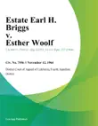 Estate Earl H. Briggs v. Esther Woolf synopsis, comments
