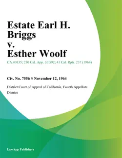 estate earl h. briggs v. esther woolf book cover image