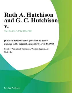 ruth a. hutchison and g. c. hutchison v. book cover image