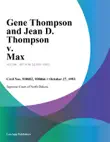 Gene Thompson and Jean D. Thompson v. Max synopsis, comments