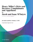 Henry Miller's Heirs and Devisees, Complainants and Appellants v. Jacob and Isaac M'Intyre sinopsis y comentarios