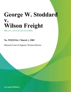 george w. stoddard v. wilson freight book cover image