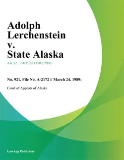 adolph lerchenstein v. state alaska book cover image