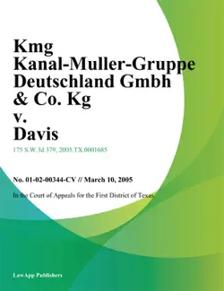 kmg kanal-muller-gruppe deutschland gmbh & co. kg v. davis imagen de la portada del libro