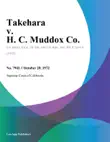 Takehara v. H. C. Muddox Co. synopsis, comments