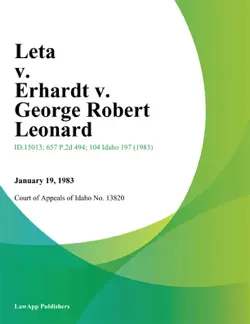 leta v. erhardt v. george robert leonard book cover image