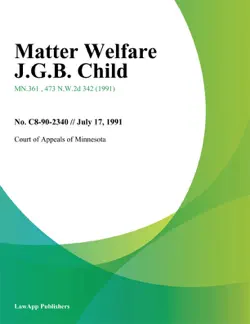 matter welfare j.g.b. child book cover image