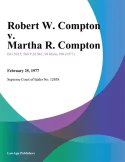 robert w. compton v. martha r. compton book cover image