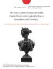 The Analysis of the Semantics of Middle English Mowen in the Light of Its Rise to Epistemicity and Eventuality. sinopsis y comentarios