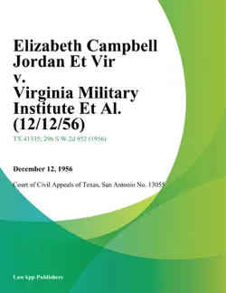 elizabeth campbell jordan et vir v. virginia military institute et al. book cover image