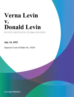 verna levin v. donald levin book cover image