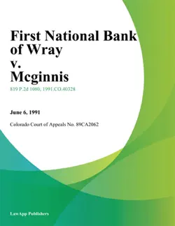 first national bank of wray v. mcginnis book cover image