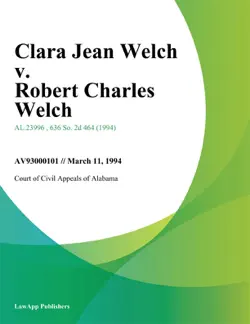clara jean welch v. robert charles welch book cover image