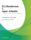 Henderson v. Apac-Atlantic synopsis, comments