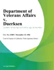 Department of Veterans Affairs v. Duerksen synopsis, comments