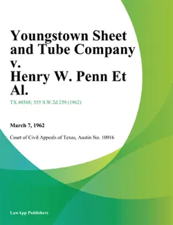youngstown sheet and tube company v. henry w. penn et al. imagen de la portada del libro