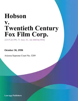 hobson v. twentieth century fox film corp. book cover image