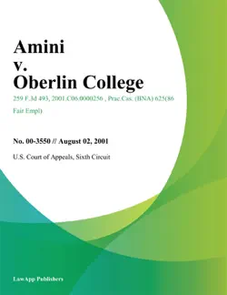 amini v. oberlin college imagen de la portada del libro