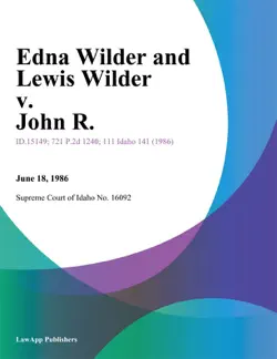 edna wilder and lewis wilder v. john r. book cover image