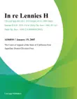 In Re Lennies H. synopsis, comments
