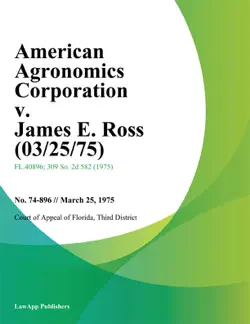 american agronomics corporation v. james e. ross book cover image