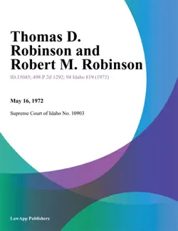 thomas d. robinson and robert m. robinson book cover image