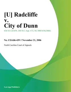 radcliffe v. city of dunn imagen de la portada del libro