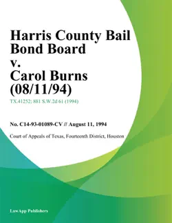harris county bail bond board v. carol burns book cover image