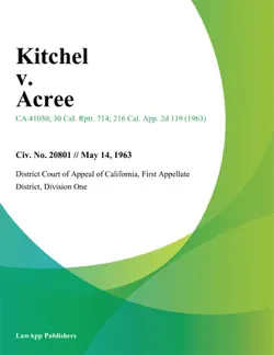 kitchel v. acree book cover image
