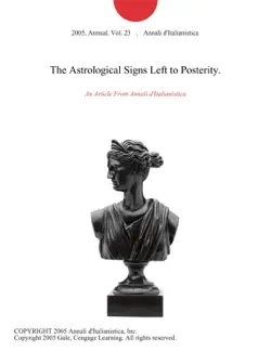the astrological signs left to posterity. imagen de la portada del libro