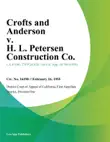 Crofts and Anderson v. H. L. Petersen Construction Co. synopsis, comments