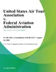 United States Air Tour Association v. Federal Aviation Administration synopsis, comments
