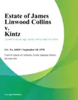 Estate of James Linwood Collins v. Kintz sinopsis y comentarios