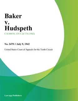 baker v. hudspeth book cover image