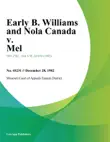 Early B. Williams and Nola Canada v. Mel synopsis, comments