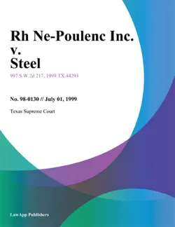 rh ne-poulenc inc. v. steel book cover image