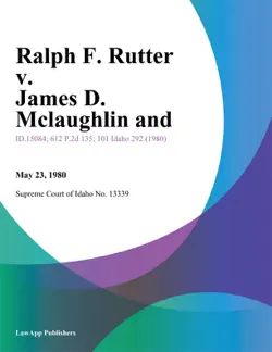 ralph f. rutter v. james d. mclaughlin and book cover image